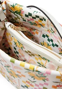 Double Compartment Satchel Bag with Chain Handle