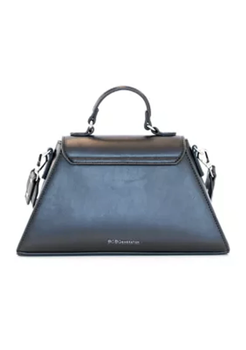 Angular Top Handle Turnlock Satchel