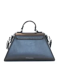 Angular Top Handle Turnlock Satchel