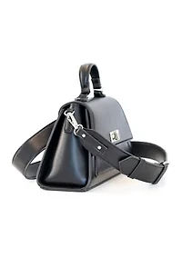 Angular Top Handle Turnlock Satchel