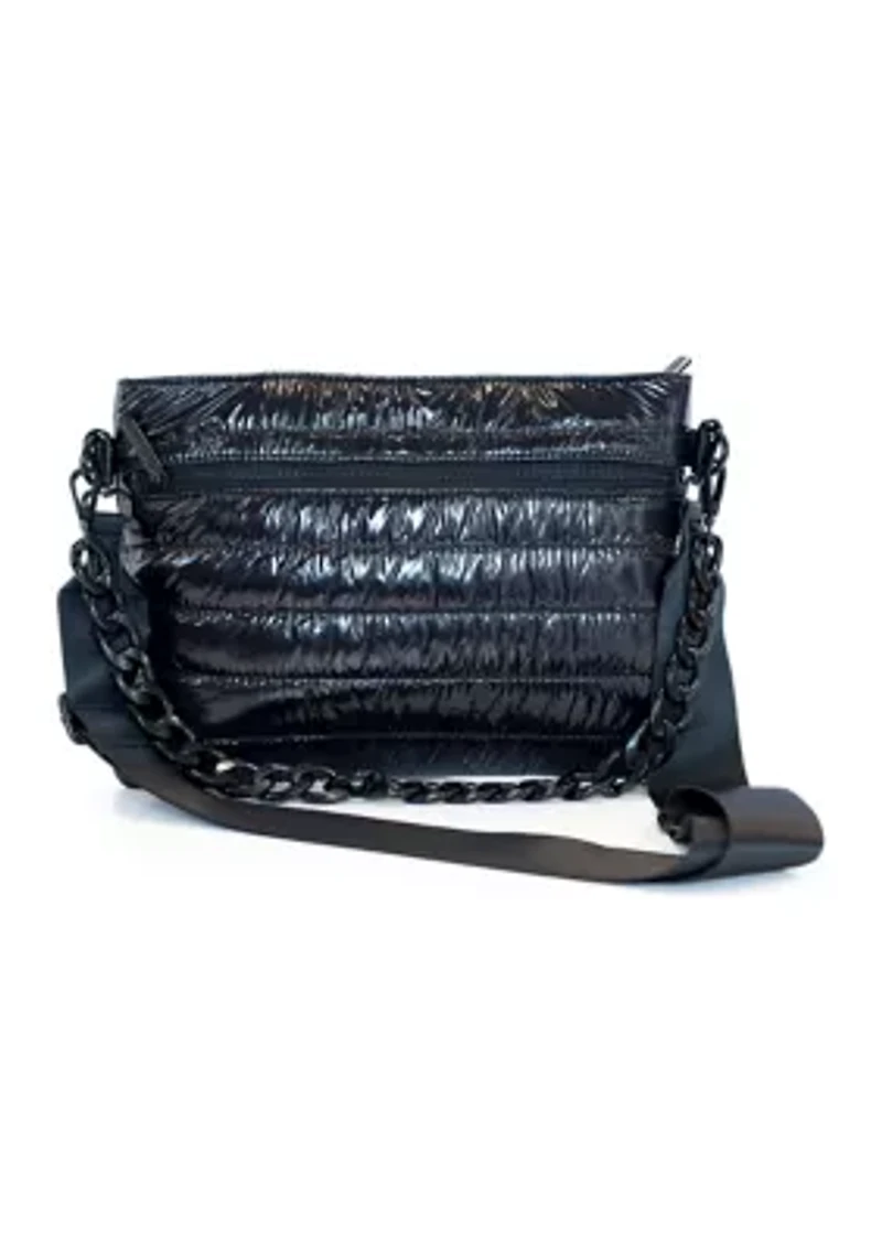 Channel Quilted East West Crossbody Bag