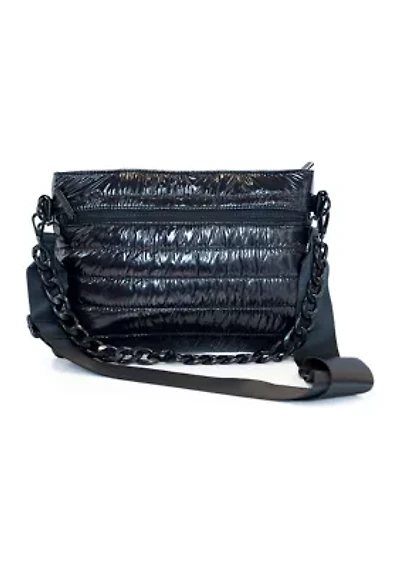 Channel Quilted East West Crossbody Bag