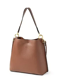 Triple Entry Turnlock Bucket Bag with Charm