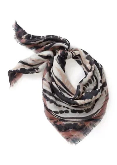 Shibori Zebra Square Scarf