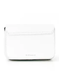 Triple Compartment Metal Bar Crossbody