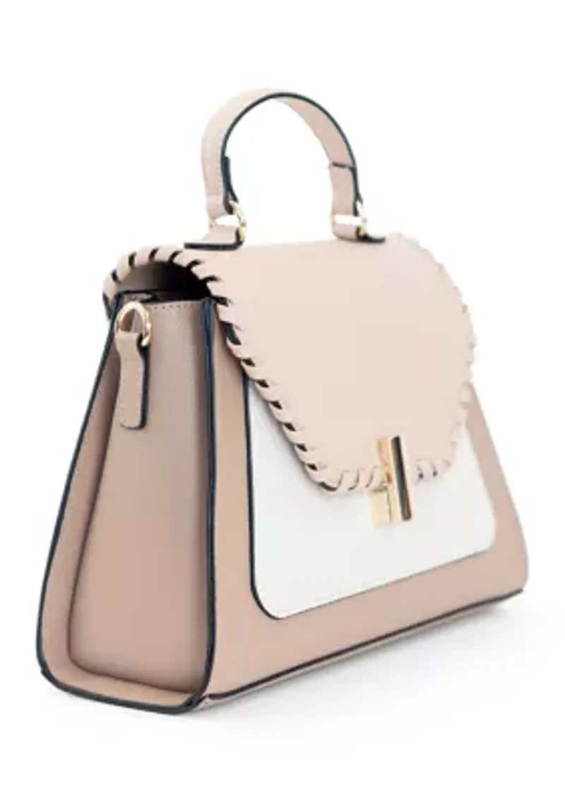 Whipstitch Top Handle Crossbody