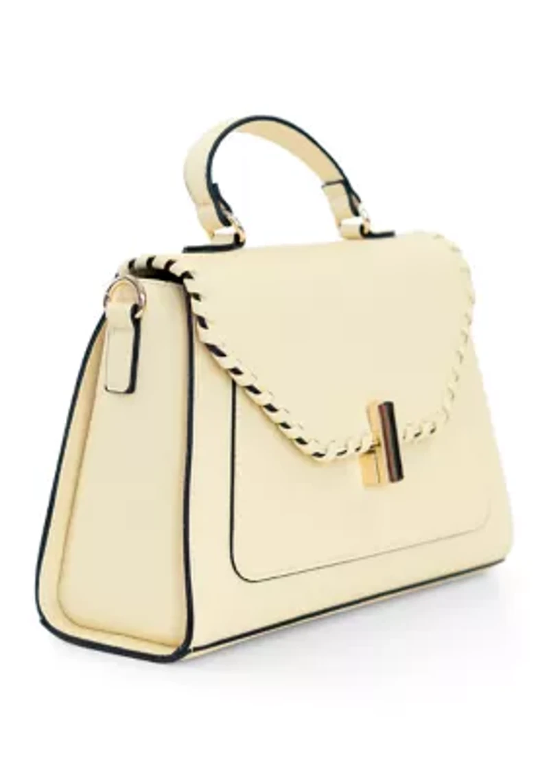 Whipstitch Top Handle Crossbody
