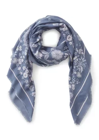 Western Nights Feather Soft Square Scarf