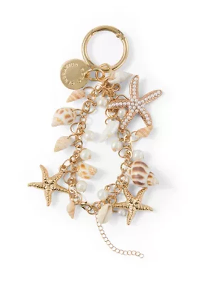 Sea Shell Cluster Bag Charm