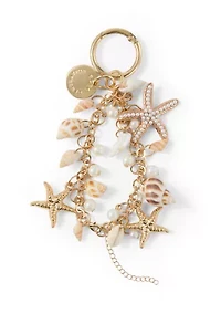 Sea Shell Cluster Bag Charm