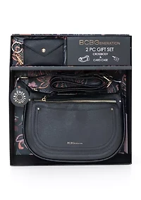 2-Piece Crescent Crossbody Bag and Card Case Gift Set