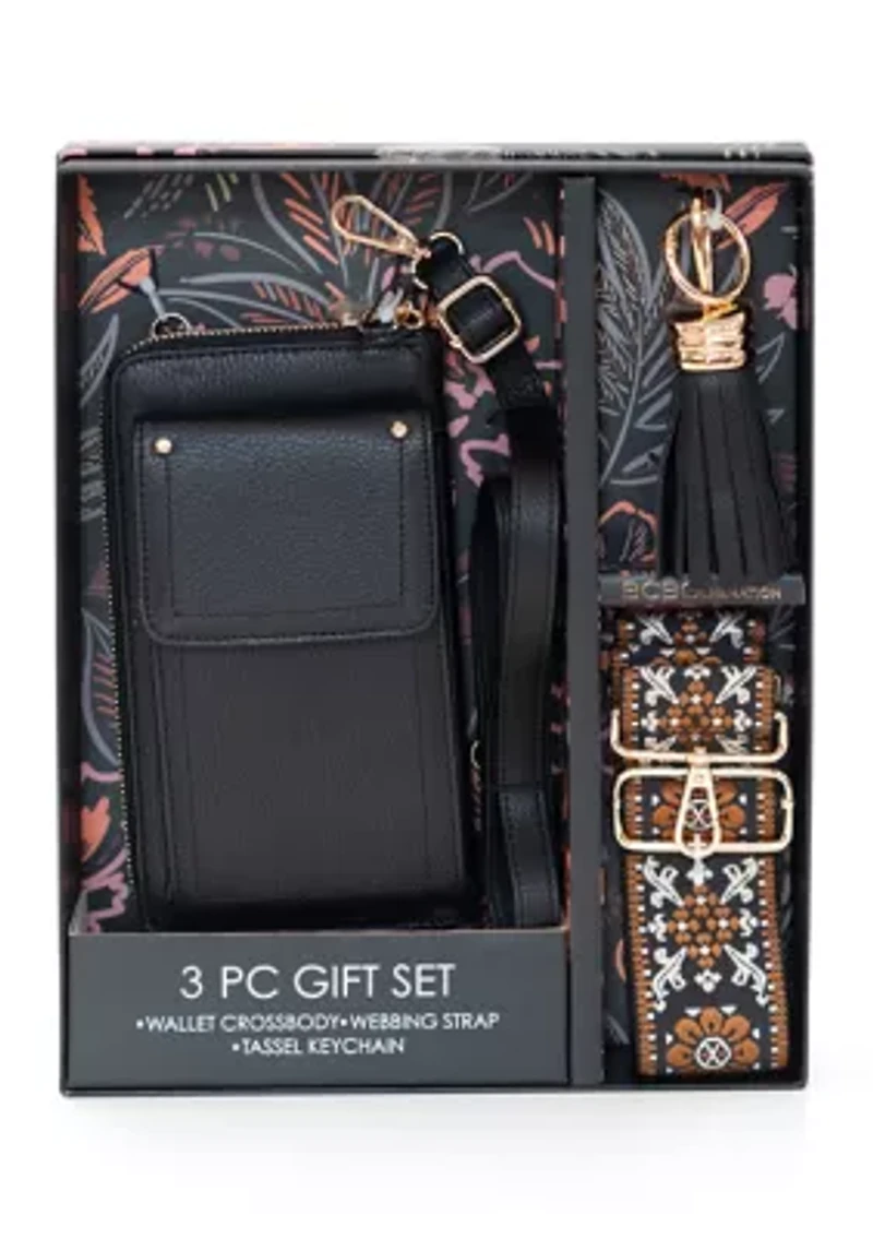 3-Piece Wallet Crossbody Bag Set
