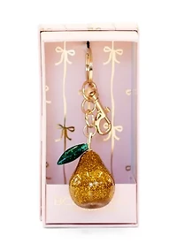 Glitter Pear Bag Charm