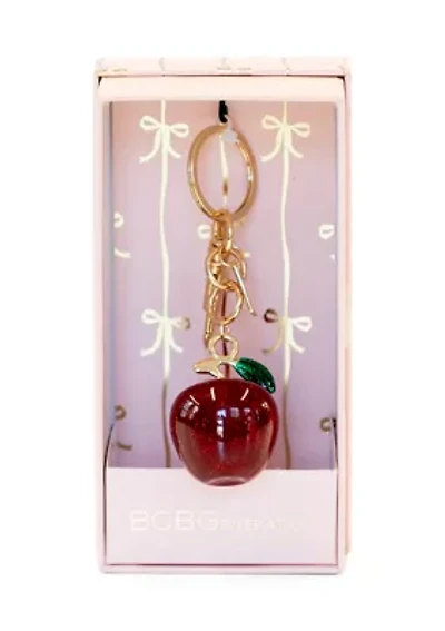 Glitter Apple Bag Charm
