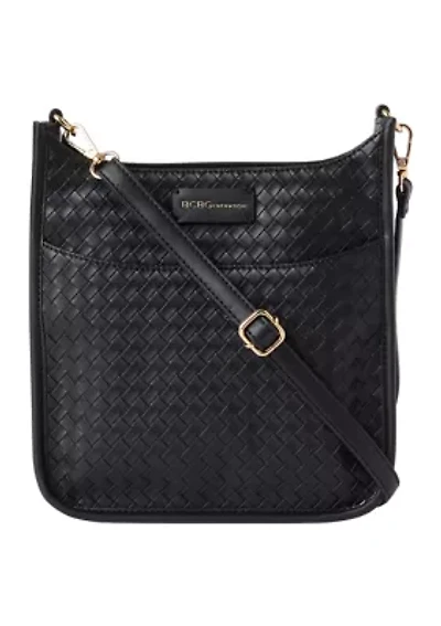 3-Piece Faux Weave Hobo Bag