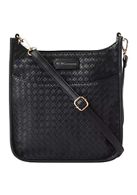 3-Piece Faux Weave Hobo Bag