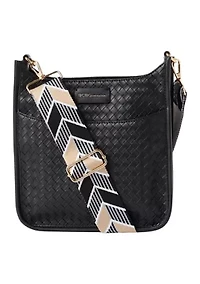 3-Piece Faux Weave Hobo Bag