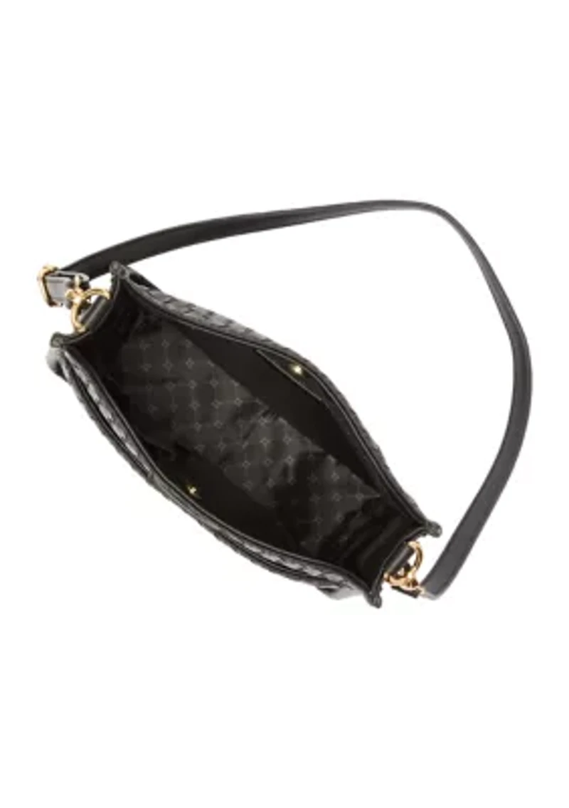 3-Piece Faux Weave Hobo Bag