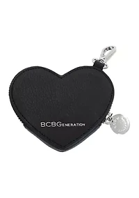 Studded Heart Shaped Bag Charm