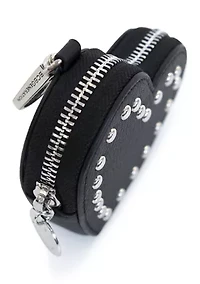 Studded Heart Shaped Bag Charm