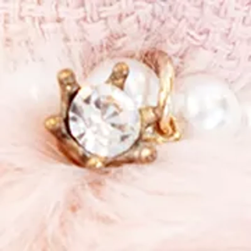 Pink Faux Fur Bear Bag Charm