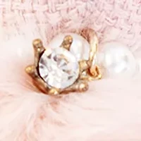 Pink Faux Fur Bear Bag Charm