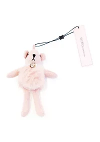 Pink Faux Fur Bear Bag Charm