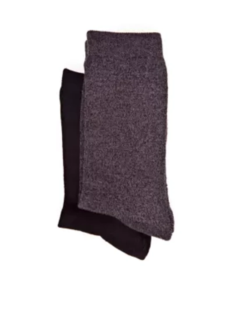 Solid Flat Knit 2 Pack of Socks