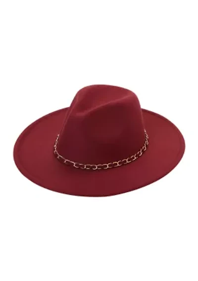 Fedora with Gold Chain