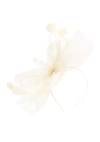 Ivory Organza Fascinators with Feathers