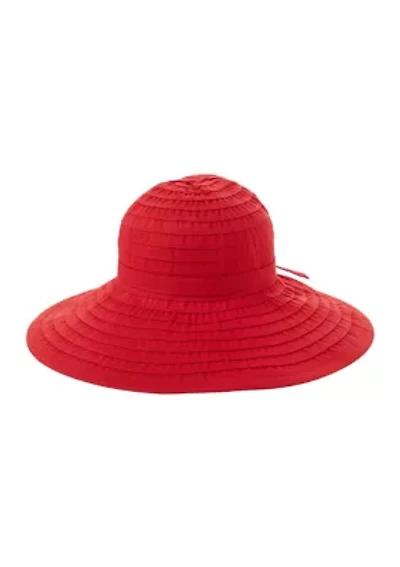 Ribbon Floppy Hat with Self Bow