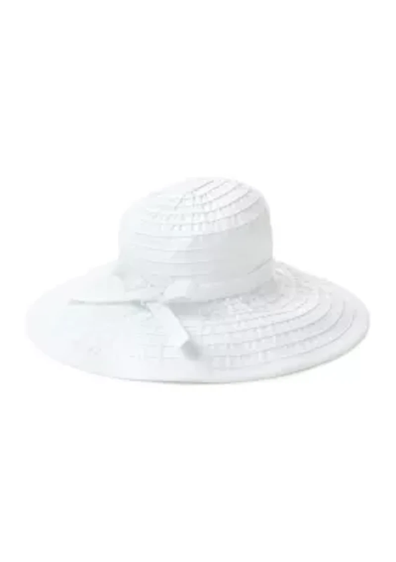 Ribbon Floppy Hat with Self Bow