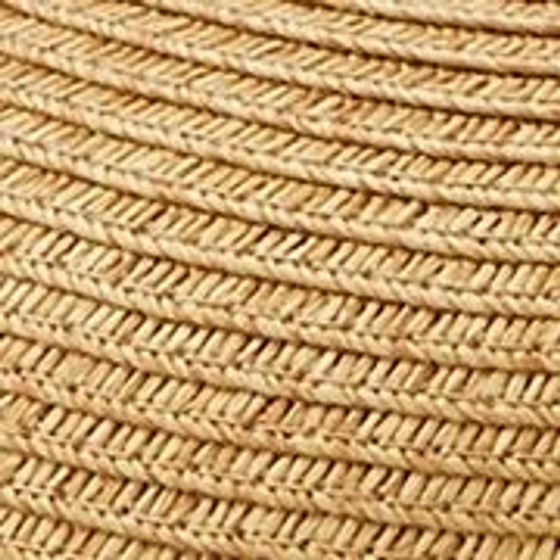 Sun Hat with Open Weave Stripes