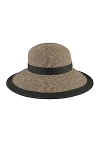 Water Repellent Striped Cloche Hat