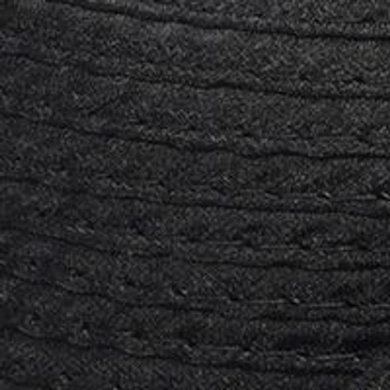 Black Round Crown Braid Hat