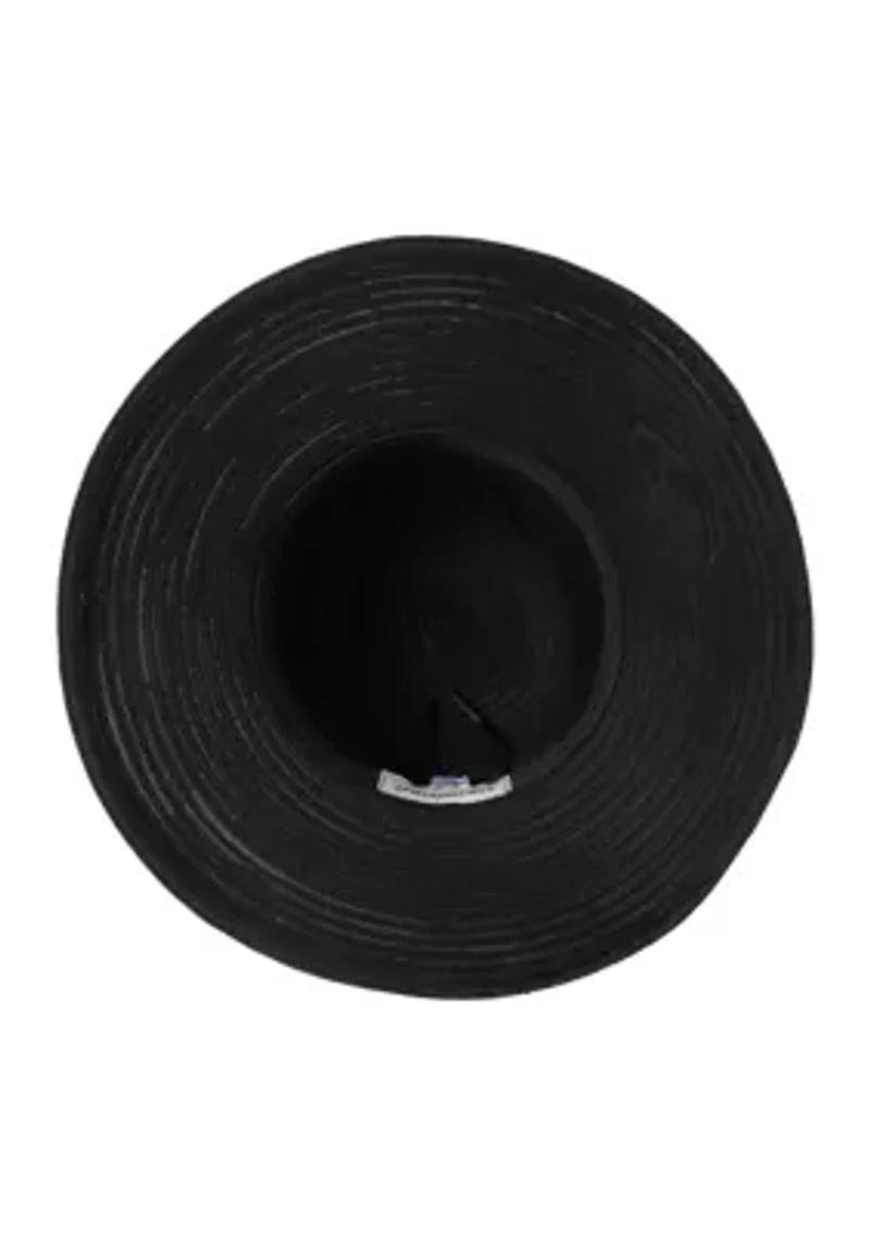 Black Round Crown Braid Hat