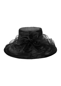 Organza Dress Wide Brim Hat