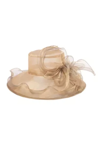 Gold Stiff Organza Hat