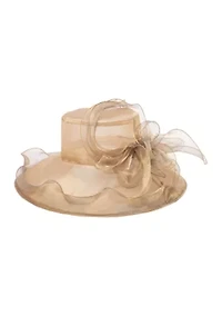 Gold Stiff Organza Hat