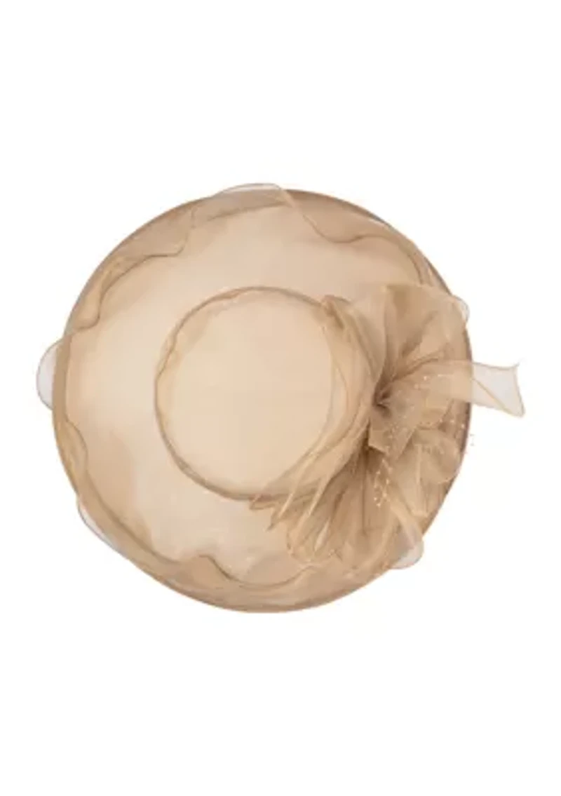 Gold Stiff Organza Hat