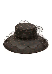 Organza Dress Hat with Wire Brim