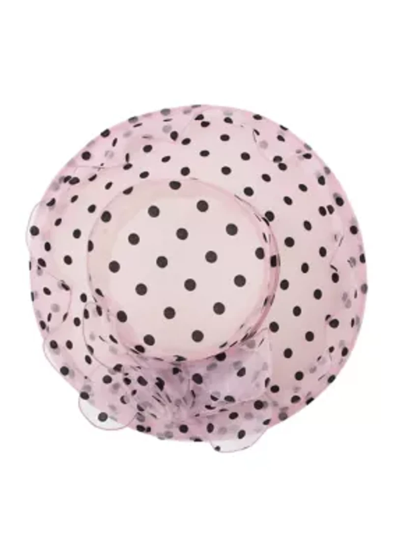 Fushia Stiff Mesh Organza Hat