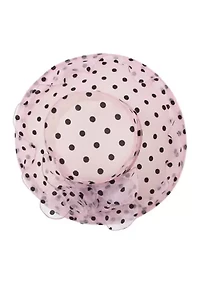 Fushia Stiff Mesh Organza Hat