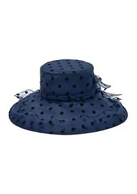 Stiff Mesh Organza Dress Hat with Wire Brim