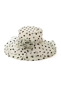 Organza Dress Hat with Wire Brim