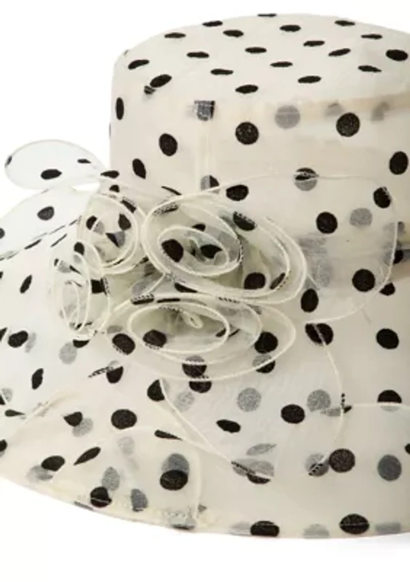 Organza Dress Hat with Wire Brim