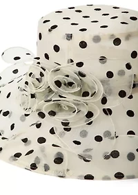 Organza Dress Hat with Wire Brim