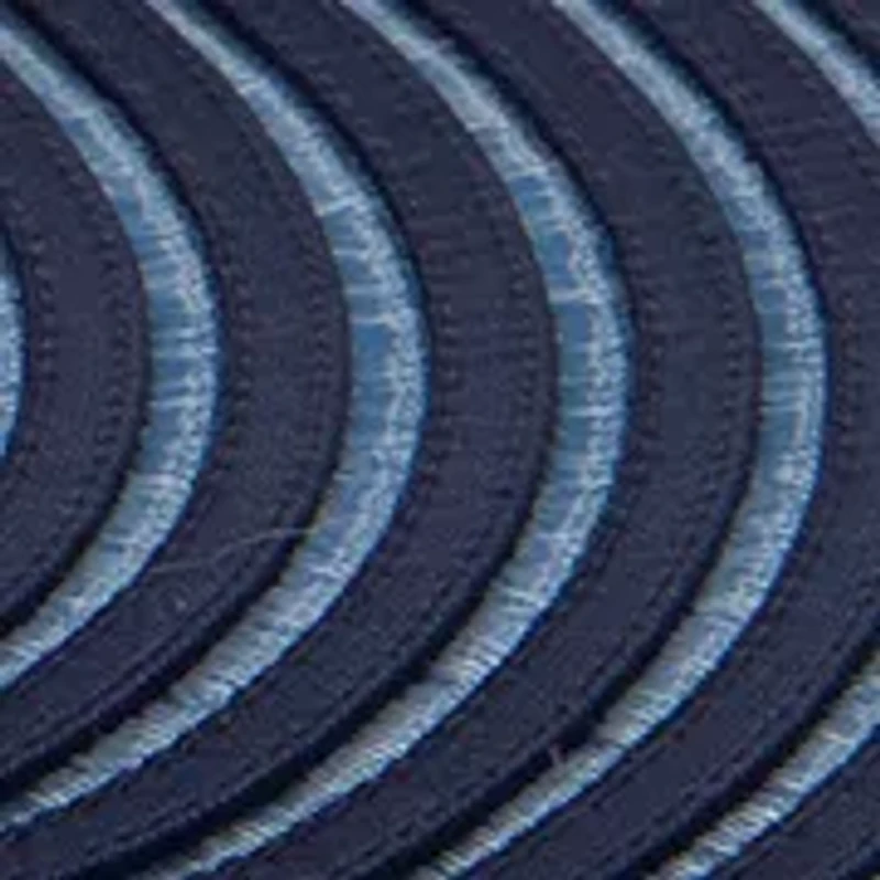 Wide Brim Braid Hat with Floral Trim