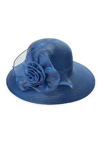 Cloche Hat with Rosette Cluster