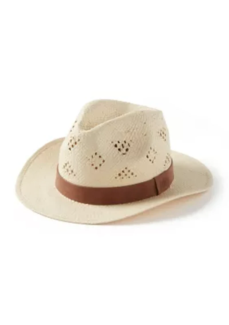 Paper Fedora with Leather Band